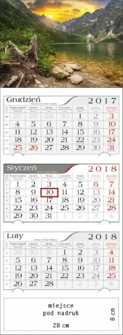 Kalendarz trójdzielny Pod Rysami 2018