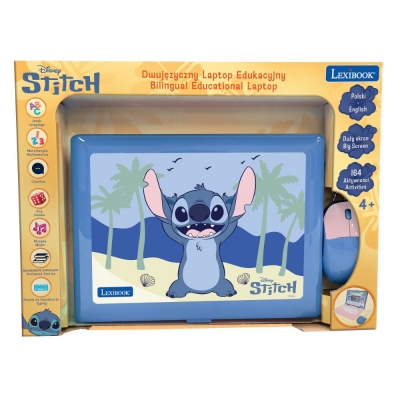 Lexibook - laptop edukacyjny Stitch 164 funkcje JC601i17