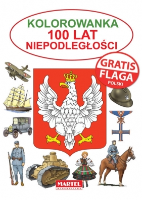 Kolorowanka 100 lat niepodległości flaga Gratis