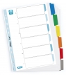 Przekładki kartonowe Elba A4+ mylar, kolorowe, 6 kart, wzmocnione indeksy