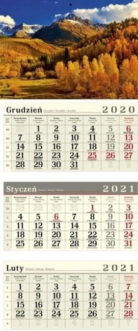 Kalendarz 2021 Trójdzielny Złota jesień CRUX