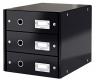 Pojemnik z szufladami Leitz Click & Store czarny 3 szuflad 28,6 x 28,2 x 35,8 cm (60480095)