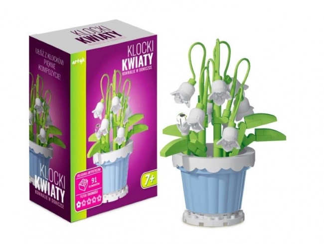 Klocki kwiaty - konwalie w doniczce 91el