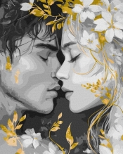 Malowanie po numerach - Spojrzenie ustami 40x50cm