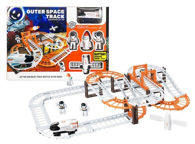 Tor kosmiczny z pojazdem i figurkami