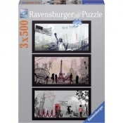 Puzzle Trzy miasta 3X500 (162888)