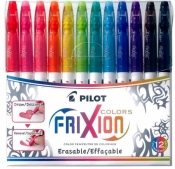 Flamastry Pilot Frixion Colors, 12 kolorów