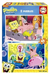Puzzle 2x48 SpongeBob Kanciastoporty G3