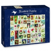Bluebird Puzzle 1000: Świąteczne znaczki (70488)