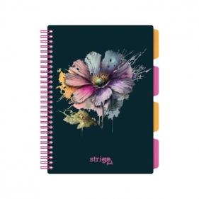 Kołozeszyt Strigo Pads Project Book B5 kratka Kwiaty - Granatowy