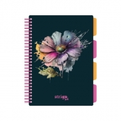 Kołozeszyt Strigo Pads Project Book B5 kratka Kwiaty - Granatowy