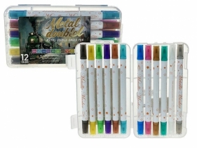 Flamastry dwustronne 12 kolorów