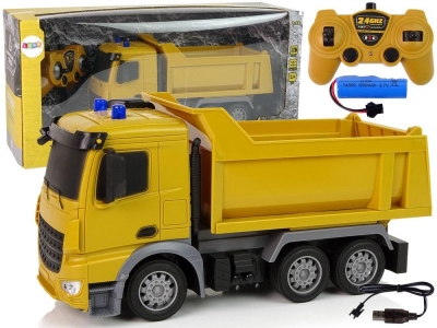 <img src='https://webimage.pl/pics/889/3/d5905214973889.jpg' style='height:440px' /> Wywrotka 2.4G R/C żółta 1:12