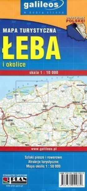 Mapa turystyczna - Łeba i okolice 1:10 000 - Opracowanie zbiorowe