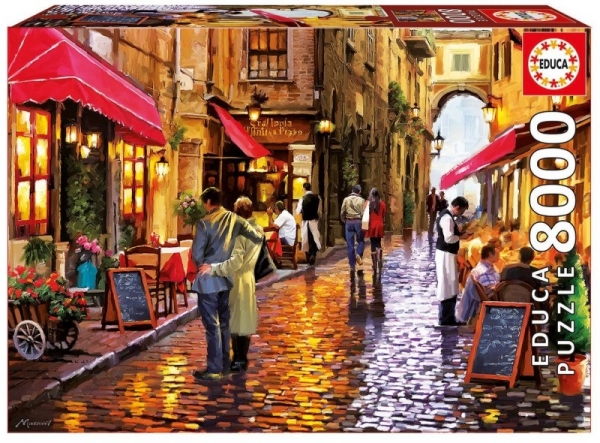 Puzzle 8000 ELEMENTÓW Ulica kafejek