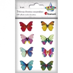 Dekoracje drewniane samoprzylepne - motyle (414461)