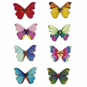 Dekoracje drewniane samoprzylepne - motyle (414461)