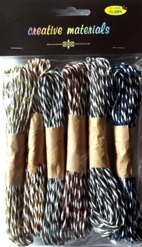 Sznurki papierowe duo 6 kolorów