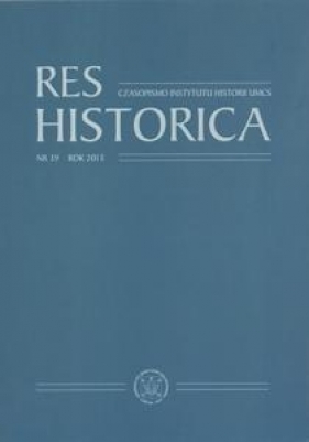 Res Historica T.39 - Dariusz Słapek