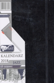 Kalendarz Jazz czarny A5 dzienny 2018