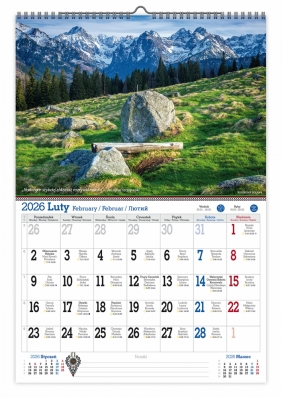 Kalendarz 2026 ścienny jednostronny A3 - Tatry, że hej!