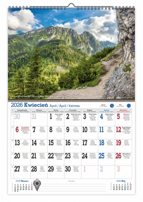 Kalendarz 2026 ścienny jednostronny A3 - Tatry, że hej!