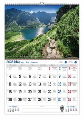 Kalendarz 2026 ścienny jednostronny A3 - Tatry, że hej!