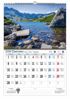 Kalendarz 2026 ścienny jednostronny A3 - Tatry, że hej!