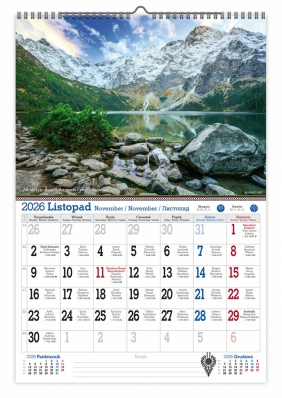 Kalendarz 2026 ścienny jednostronny A3 - Tatry, że hej!