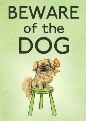 Karnet B6 z kopertą Strzeż się psa