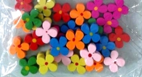Dekoracje drewniane kwiaty 30 szt. WDC017 - 284832