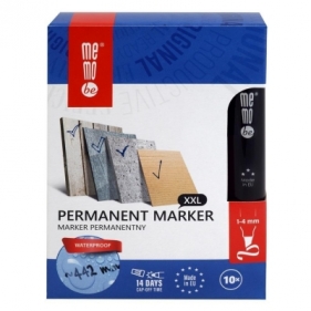 Marker permanentny 1-4mm czarny (10szt) MemoBe