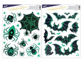 Naklejka na okno Halloween świecąca 30x42cm MIX