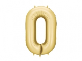 Balon foliowy cyfra 0 86cm złoty