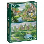 Puzzle 2x500: Falcon - Domy nad rzeką (11289)