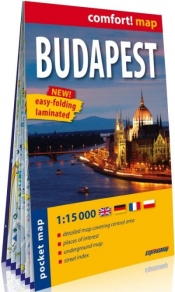 Budapest kieszonkowy laminowany plan miasta 1:15 000