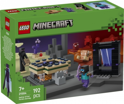 <img src='https://webimage.pl/pics/892/5/d5702018055892.jpg' style='height:440px' /> LEGO Minecraft Podróż przez portal Netheru i kresu 21584