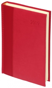 Kalendarz 2019 B5 dzienny Carbon Paris Czerwony