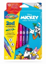 Flamastry dwustronne Colorino Kids 10 kolorów Mickey