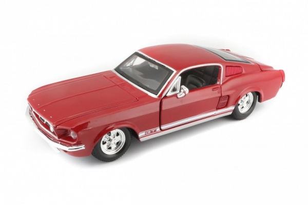 Model kompozytowy Ford Mustang GT 1967 1/24 czerwony (10131260RD)