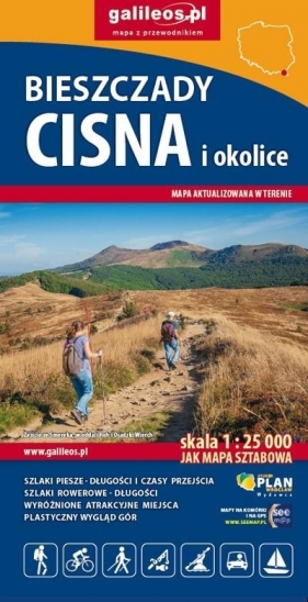 Mapa tur. - Bieszczady, Cisna i okolice 1:25 000 - Opracowanie zbiorowe