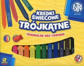 Kredki świecowe trójkątne 12 kolorów (OUTLET - USZKODZENIE)