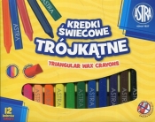Kredki świecowe trójkątne 12 kolorów (OUTLET - USZKODZENIE)