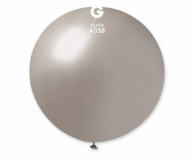 Balon kula metaliczna srebrna 80cm 10szt