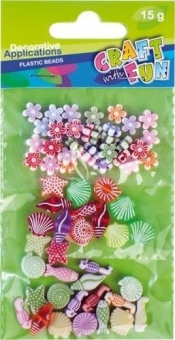 Ozdoba dekoracyjna koraliki plastikowe 3x mix