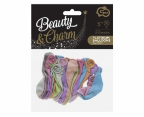 Balony Beauty&Charm platynowe 20szt
