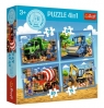 Puzzle 4w1 Pracowite popołudnie TREFL