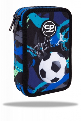 Coolpack, Piórnik podwójny z wyposażeniem Jumper 2 - Football Navy (F066967)