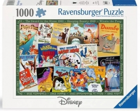 Ravensburger, Puzzle 1000: Stare plakaty z filmów Disney (12000689)