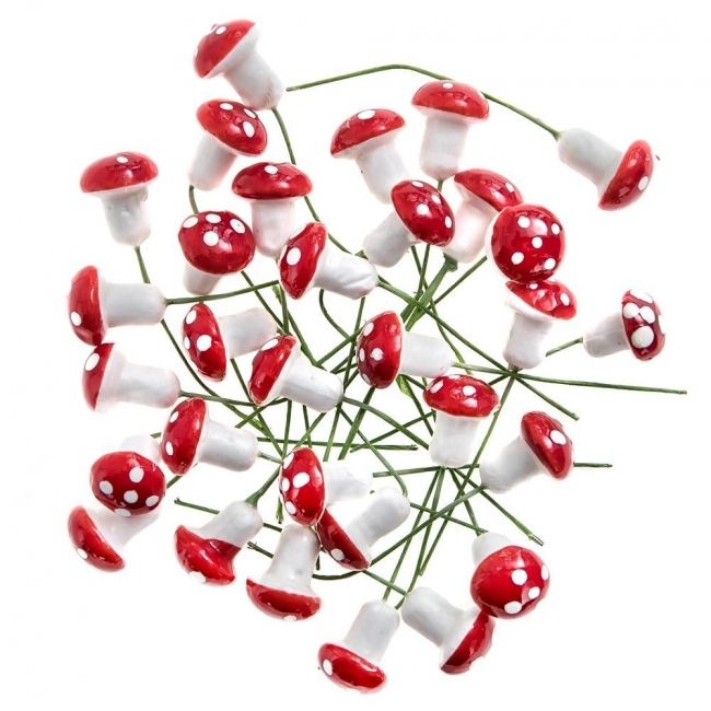 Muchomorki na druciku 30szt